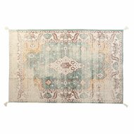 Tapijt DKD Home Decor Verouderde afwerking Blauw Katoen Arabisch Franjes (120 x 180 x 1 cm) 1