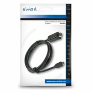 Adapter USB-C naar HDMI Ewent EW9824 Zwart 2 m 3