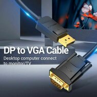 Adapter DisplayPort naar VGA Vention HBLBH Zwart 2 m 2