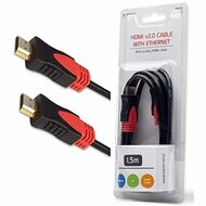 HDMI-Kabel Savio CL-95 Zwart Rood 1,5 m 3