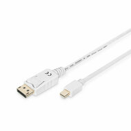 Mini DisplayPort naar DisplayPort Kabel Digitus AK-340102-020-W Wit 2 m 1