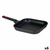 Geribbelde Grillpan 28 x 28 cm Aluminium (6 Stuks) 1