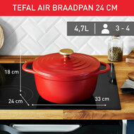 Sauspan Tefal E2544604 Rood 2