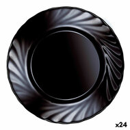 Dessertbord Luminarc Trianon Black Zwart Glas (24 Stuks) 1