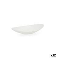 Diep bord Quid Select Ovalen Wit Plastic 18 x 10,5 x 3 cm (12 Stuks) 1