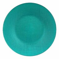 Dinerbord Turkoois Glas 27,5 x 2 x 27,5 cm (6 Stuks) 2