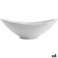 Serveerschaal Quid Gastro Ovalen Keramisch Wit (21,5 x 12,5 x 7 cm) (6 Stuks) 1