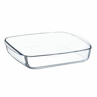 Serveerschaal &Ocirc; Cuisine Vierkant 25 x 22 x 5 cm Transparant Glas (6 Stuks) 2