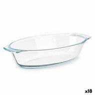 Serveerschaal Met handvatten Transparant Borosilicaatglas 700 ml 23,6 x 5,3 x 13 cm (18 Stuks) 1