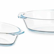 Serveerschaal Met handvatten Transparant Borosilicaatglas 700 ml 23,6 x 5,3 x 13 cm (18 Stuks) 3