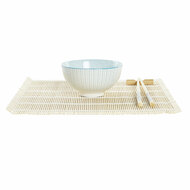 Sushi set DKD Home Decor 14,5 x 14,5 x 31 cm Blauw Wit Keramiek Orientaals (16 Onderdelen) 2