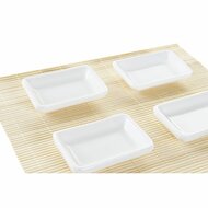 Sushi set DKD Home Decor Metaal Bamboe Wit Natuurlijk Orientaals 30 x 40 cm 28 x 22 x 2,5 cm (9 Onderdelen) 2