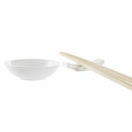 Sushi set DKD Home Decor Bamboe Keramiek Wit Natuurlijk Orientaals 27,3 x 20,3 x 2,5 cm (12 Stuks) 2