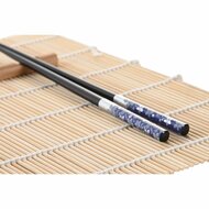 Sushi set DKD Home Decor 14,5 x 14,5 x 31 cm Zwart Blauw Keramiek Orientaals (16 Onderdelen) 3