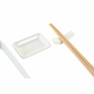 Sushi set DKD Home Decor 24 x 7 x 2 cm Natuurlijk Wit Keramiek Orientaals 3