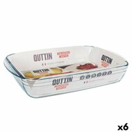 Ovenschaal Quttin   Transparant Glas Rechthoekig 5 L 40,2 x 26,4 x 7 cm (6 Stuks) 1