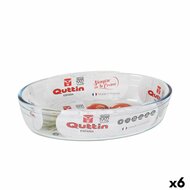 Ovenschaal Quttin   Glas Ovalen 1,8 L 26,2 x 17,8 x 6,1 cm (6 Stuks) 1