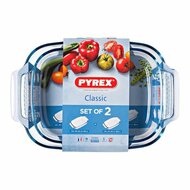 Set met ovenschalen Pyrex Classic Transparant Glas (2 pcs) 1