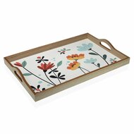 Dienblad Versa Selene Hout MDF 30 x 5 x 45 cm Blommor 1