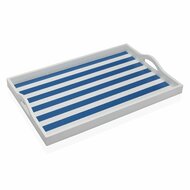 Dienblad Versa Blauw Hout MDF 30 x 5 x 45 cm Strepen 1