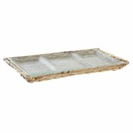 Snackdienblad DKD Home Decor Transparant Natuurlijk Kristal 42 x 20 x 3,5 cm 1