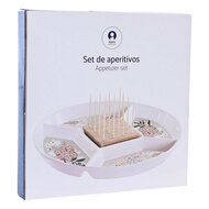 Snackdienblad DKD Home Decor 23,5 x 23,5 x 3 cm Groen Keramiek 4