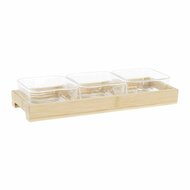 Snackdienblad DKD Home Decor 31,5 x 11 x 6 cm Kristal Natuurlijk 280 ml 1