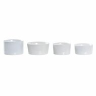 Set voor voorgerechtjes DKD Home Decor Wit/Zwart Metaal Bamboe Keramiek Loft 5 Onderdelen 350 ml 20 x 20 x 14 cm 3