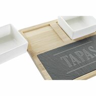 Set voor voorgerechtjes DKD Home Decor Tapas Bamboe Keramiek Raad van bestuur 3 Onderdelen 31 x 20 x 5 cm 2