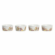 Set voor voorgerechtjes DKD Home Decor 19,7 x 19,7 x 1 cm Natuurlijk Blauw Multicolour Keramiek Cottage Huizen 3