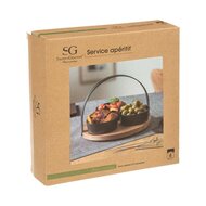 Set voor voorgerechtjes Secret de Gourmet Zwart Keramiek 4 Onderdelen (&Oslash; 21 cm) 4