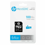 Micro SD kaart met adapter HP HP-MSDCWAU1-64GB 16 GB 64 GB Klasse 10 100 Mb/s 4