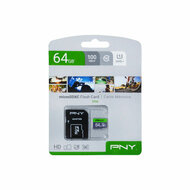 Micro SD kaart met adapter PNY P-SDUX64U185GW-GE 64 GB 1