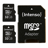 Micro SD kaart met adapter INTENSO 32 GB x 2 1