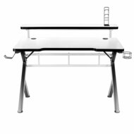 Bureau Gaming Huzaro HZ-Hero 5.0 White Wit Zwart Koolstofvezel 120 x 60 cm 4