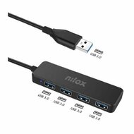 USB-HUB 4 Poorten Nilox NXHUB402 Zwart 1