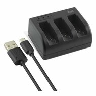 GoPro batterijoplader KSIX Hero 5 USB-C Zwart 1