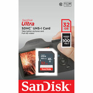 SD Geheugenkaart SanDisk Ultra SDHC Mem Card 100MB/s 32 GB 3