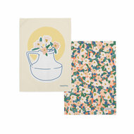 Keukendoek HappyFriday Aware Flower Power Multicolour 70 x 50 cm (2 Stuks) 1