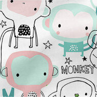 Kussensloop HappyFriday Moshi Moshi Macaque Multicolour 80 x 80 cm 3