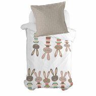 Kussensloop HappyFriday Moshi Moshi Rabbit Family Multicolour 80 x 80 cm 4