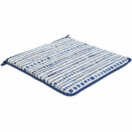 Stoelkussen Home ESPRIT Blauw Wit 38 x 38 x 2 cm 1