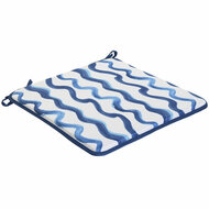 Stoelkussen Home ESPRIT Blauw Wit 38 x 38 x 2 cm 1