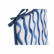 Stoelkussen Home ESPRIT Blauw Wit 38 x 38 x 2 cm 2