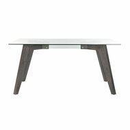 Eettafel DKD Home Decor Kristal Grijs Transparant Hout MDF (160 x 90 x 75 cm) 5