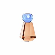 Kaarshouder DKD Home Decor Blauw Amber Tweekleurig Kristal 7 x 7 x 12 cm 1