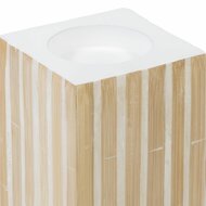 Kaarshouder Beige Bamboe Hout MDF 10,5 x 10,5 x 21 cm 2