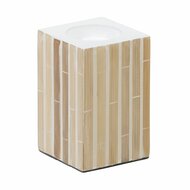 Kaarshouder Beige Bamboe Hout MDF 10,5 x 10,5 x 16 cm 1