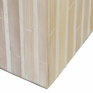 Kaarshouder Beige Bamboe Hout MDF 10,5 x 10,5 x 16 cm 4