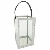 Lantaarn Alexandra House Living Zilver Glas Roestvrij staal 18 x 30 x 18 cm 1